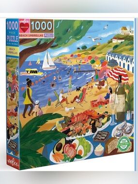 Eeboo 1000 Jigsaw Puzzle ~Bundle 3/$20~ by Beach Umbrellas